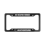 NO WEAPON FORMED LICENSE PLATE FRAME
